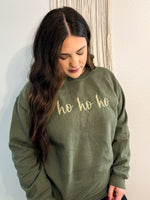 Ho Ho Ho Embroidered Sweatshirt